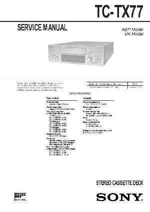 Сервисная инструкция Sony TC-TX77 ― Manual-Shop.ru