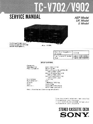 Сервисная инструкция Sony TC-V702, TC-V902 ― Manual-Shop.ru