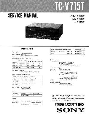 Сервисная инструкция Sony TC-V715 ― Manual-Shop.ru