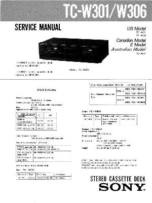 Сервисная инструкция Sony TC-W301, TC-W306 ― Manual-Shop.ru