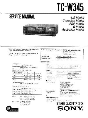 Сервисная инструкция Sony TC-W345 ― Manual-Shop.ru