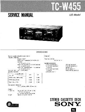 Сервисная инструкция Sony TC-W455 ― Manual-Shop.ru