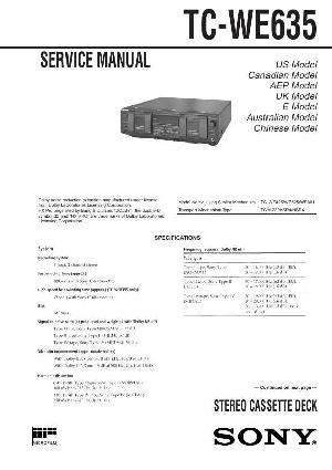 Сервисная инструкция Sony TC-WE635 ― Manual-Shop.ru
