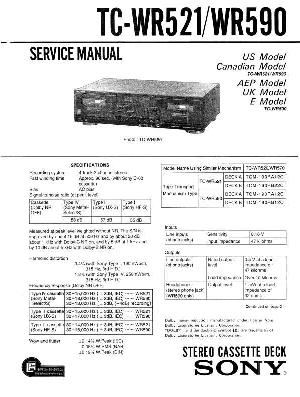 Сервисная инструкция Sony TC-WR521, TC-WR590 ― Manual-Shop.ru