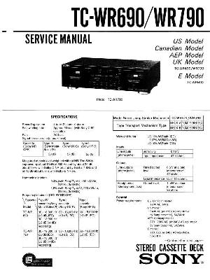 Сервисная инструкция Sony TC-WR690, TC-WR790 ― Manual-Shop.ru
