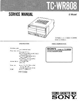 Сервисная инструкция Sony TC-WR808 ― Manual-Shop.ru
