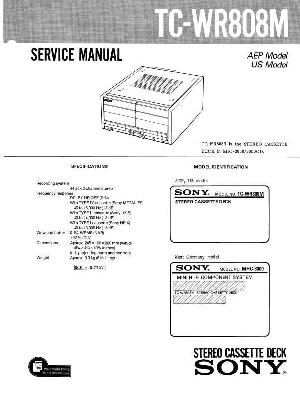 Сервисная инструкция Sony TC-WR808M ― Manual-Shop.ru