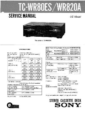 Сервисная инструкция Sony TC-WR80ES, TC-WR820A ― Manual-Shop.ru