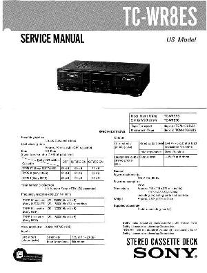 Сервисная инструкция Sony TC-WR8ES ― Manual-Shop.ru