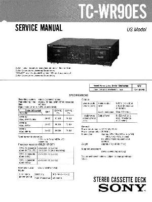 Сервисная инструкция Sony TC-WR90ES ― Manual-Shop.ru
