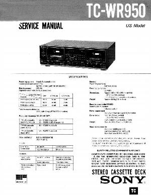Сервисная инструкция Sony TC-WR950 ― Manual-Shop.ru