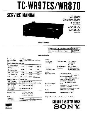 Сервисная инструкция Sony TC-WR97ES, TC-WR870 ― Manual-Shop.ru