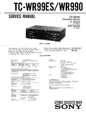 Сервисная инструкция Sony TC-WR990, TC-WR99ES ― Manual-Shop.ru
