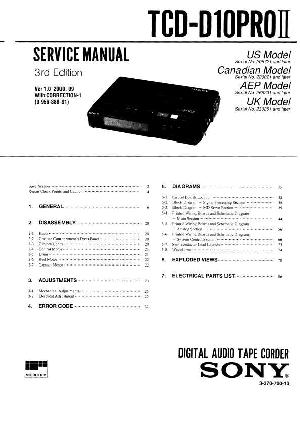 Сервисная инструкция Sony TCD-D10PROII ― Manual-Shop.ru