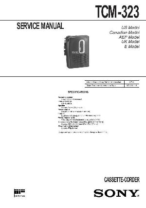 Сервисная инструкция Sony TCM-323 ― Manual-Shop.ru