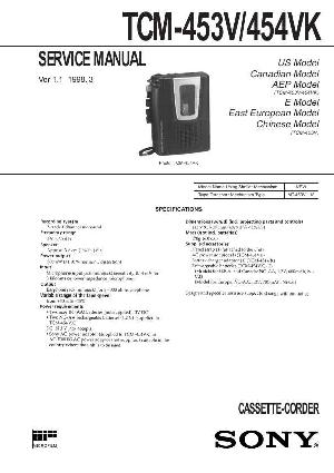 Сервисная инструкция Sony TCM-453V, TCM-454VK ― Manual-Shop.ru