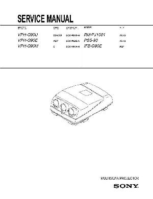 Сервисная инструкция Sony VPH-G90 ― Manual-Shop.ru