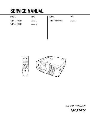 Сервисная инструкция Sony VPL-PX20, VPL-PX30 ― Manual-Shop.ru