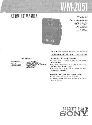 Сервисная инструкция Sony WM-2051 ― Manual-Shop.ru