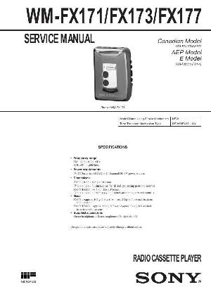 Сервисная инструкция Sony WM-FX171, WM-FX173, WM-FX177 ― Manual-Shop.ru
