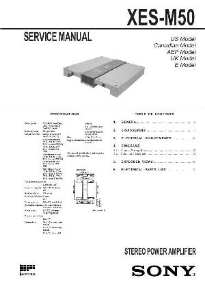Сервисная инструкция Sony XES-M50 ― Manual-Shop.ru