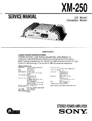 Сервисная инструкция Sony XM-250 ― Manual-Shop.ru