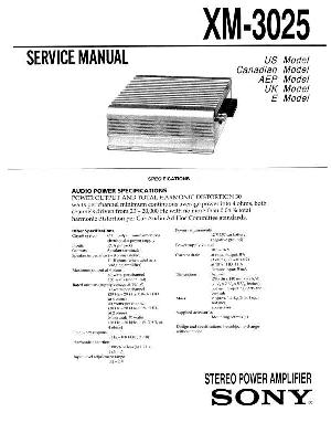 Сервисная инструкция Sony XM-3025 ― Manual-Shop.ru