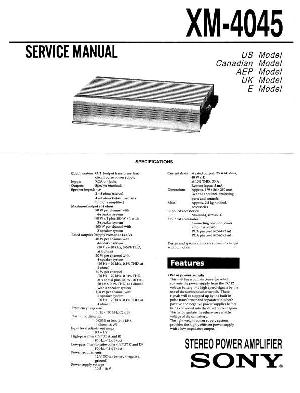 Сервисная инструкция Sony XM-4045 ― Manual-Shop.ru