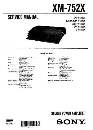 Сервисная инструкция Sony XM-752X ― Manual-Shop.ru