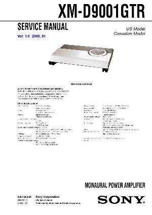 Сервисная инструкция Sony XM-D9001GTR ― Manual-Shop.ru
