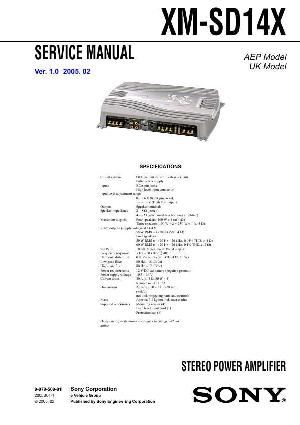 Сервисная инструкция Sony XM-SD14X ― Manual-Shop.ru