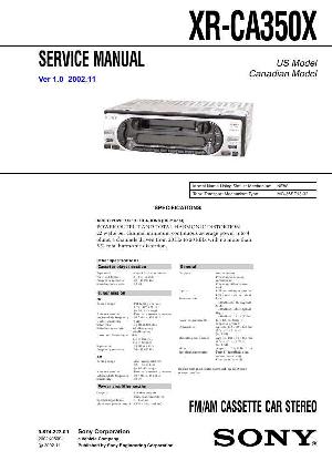 Сервисная инструкция Sony XR-CA350X ― Manual-Shop.ru