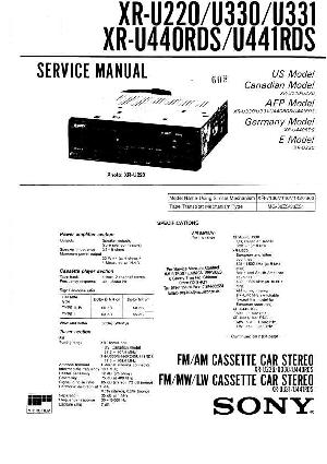 Сервисная инструкция Sony XR-U220, XR-U330, XR-U440RDS ― Manual-Shop.ru