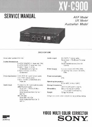 Сервисная инструкция Sony XV-C900 ― Manual-Shop.ru