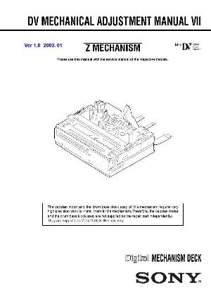 Сервисная инструкция Sony Z-MECHANIZM ― Manual-Shop.ru