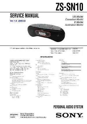 Service manual Sony ZS-SN10 ― Manual-Shop.ru