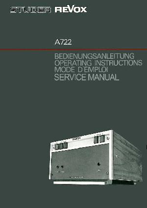 Service manual Studer (Revox) A722  ― Manual-Shop.ru
