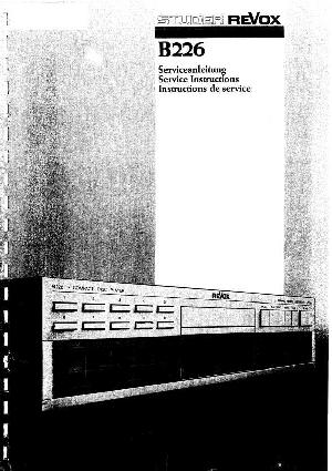 Service manual Studer (Revox) B226  ― Manual-Shop.ru