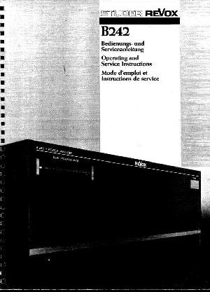 Service manual Studer (Revox) B242  ― Manual-Shop.ru