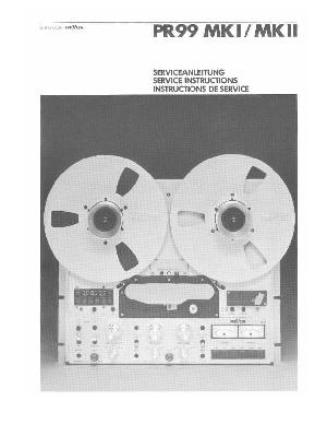 Сервисная инструкция STUDER (REVOX) PR99 MKI, MKII ― Manual-Shop.ru