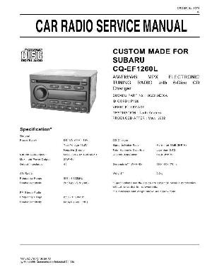 Сервисная инструкция Panasonic CQ-EF1260L ― Manual-Shop.ru