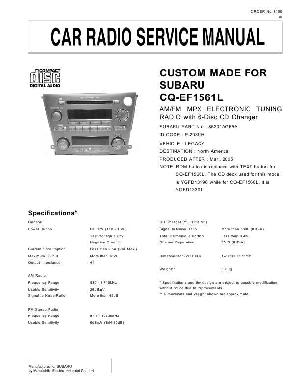 Сервисная инструкция PANASONIC CQ-EF1561L ― Manual-Shop.ru