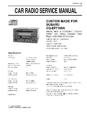 Сервисная инструкция Panasonic CQ-EF7160A ― Manual-Shop.ru