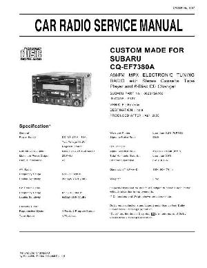 Сервисная инструкция PANASONIC CQ-EF7380A ― Manual-Shop.ru