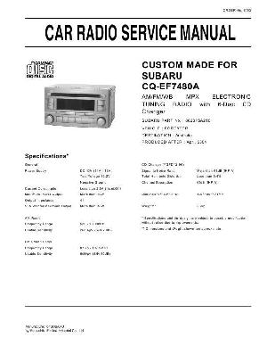 Service manual PANASONIC CQ-EF7480A ― Manual-Shop.ru