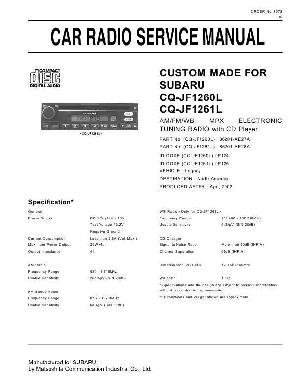 Сервисная инструкция Panasonic CQ-JF1260L, JF1261L ― Manual-Shop.ru