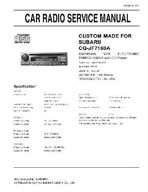 Сервисная инструкция Panasonic CQ-JF7160A ― Manual-Shop.ru
