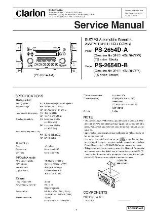 Сервисная инструкция Clarion PS-2654D ― Manual-Shop.ru