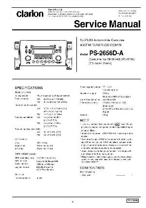 Сервисная инструкция Clarion PS-2656D-A ― Manual-Shop.ru