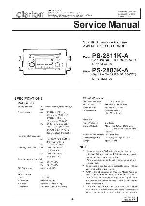 Сервисная инструкция Clarion PS-2811K-A, 2883K-A ― Manual-Shop.ru